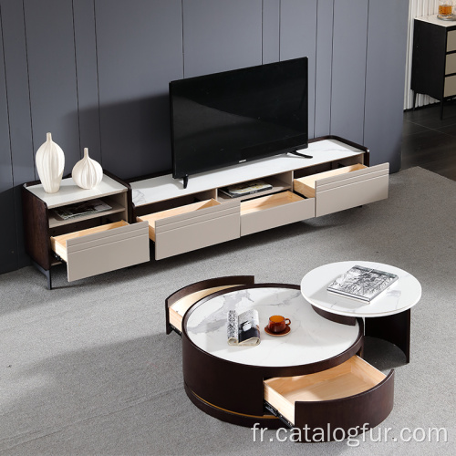 Meubles de salon modernes en bois meuble TV table basse table d&#39;appoint pour le minimalisme